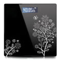 MCP Floral Digital Bathroom Weighing Scale for Body Weight, LCD Display, Thick Tempered Glass
